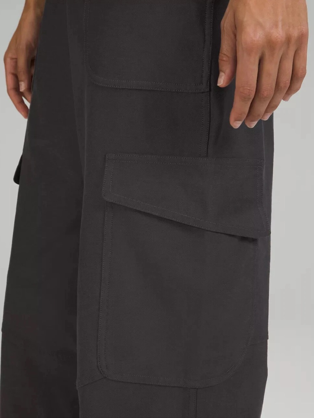 Lululemon Light Utilitech Cargo Pocket High Rise Crop Dark Gray Size 29 - Picture 4 of 11